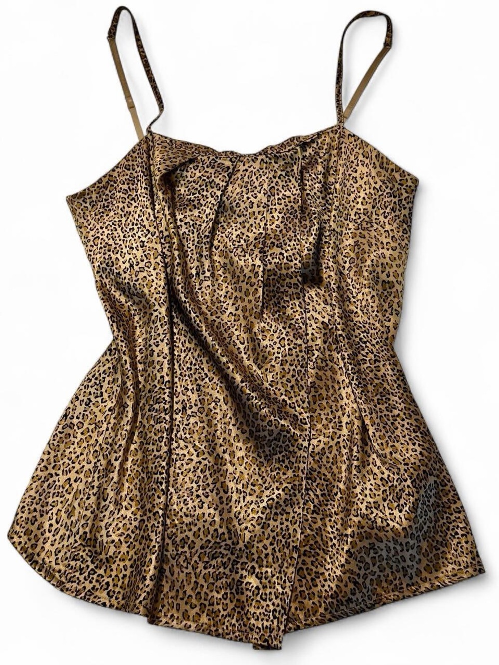 New York & Company Leopard Print Satin Cami - Brown